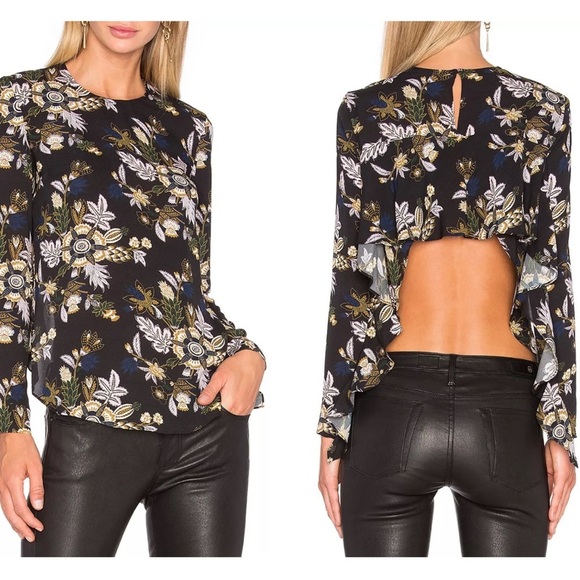 A.L.C. Cooper Silk Open Back Blouse - Picture 1 of 11
